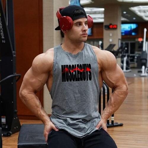 Professional Muscleguys clothing Fitness Mens Stringer Tank Top Bodybuilding Sleeveless shirt Musculation stringer homme