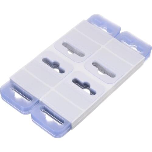 PVC Slot Hole Adhesive Hang Tabs Tags Hook 200pcs For Store Retail Display Merchandise Package Box Bag Hangers Peghooks
