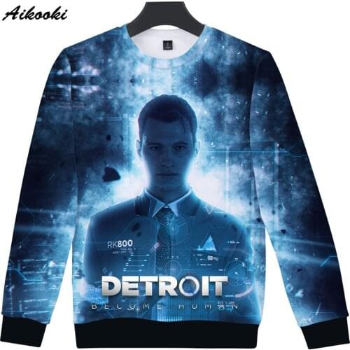 RK800 Detroit Become Human 3D Sweatshirt Men/Women Hip Hop 3D Hoodies Sweatshirt Capless Polluver Boys/Girls Hip Hop