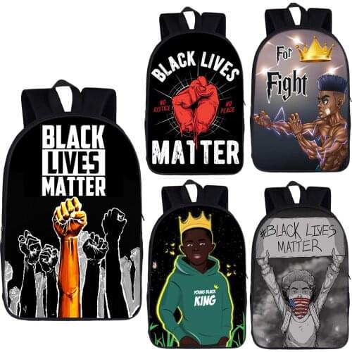 Black Lives Matter Backpack For Teenage Boys Girls School Bags BLM Afro Black Backpacks American Africa Women Men Travel Bag