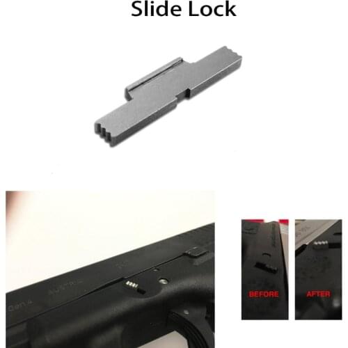 Silvery Stainless Steel Extended Glock Slide Lock Lever For ALL Glock Models