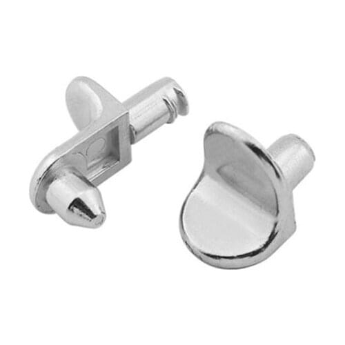 10pcs Shelf Studs Pegs Zinc glass plate Pin Shelves Separator supporter Fixed Cabinet Cupboard Wooden Furniture Bracket