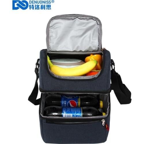DENUONISS Thermo Lunch Bags Thermal Lunch Box For Kids Food Bag Picnic Bag Handbag Cooler Insulated Lunch Box