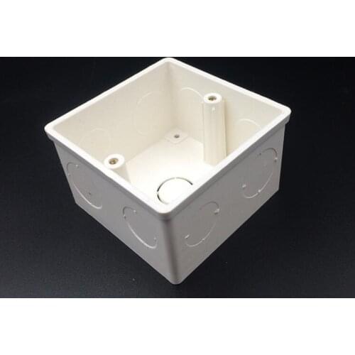 86*86mm Cassette Universal White Wall Mounting Box for Wall Switch and Plastic Enclosure Socket Back Box Outlet 86mm case