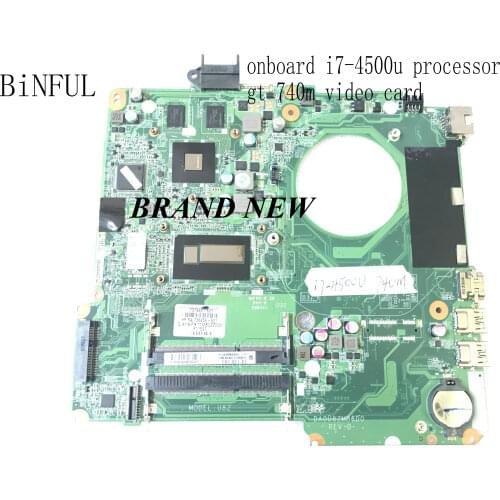 BiNFUL ,100% new, ,737986-501 DA0U82MB6D0 FOR HP PAVILION 15-N LAPTOP MOTHERBOARD, I7-4500U GT 740M 2gb.(stock. qualified ok)