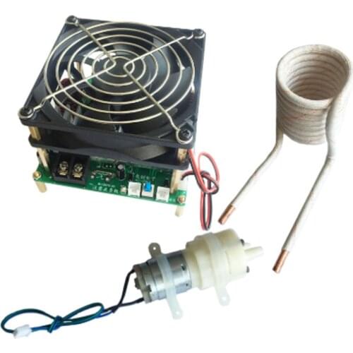 1200W 25A ZVS high frequency induction heating machine without taps zvs with short circuit protection + pump + coil