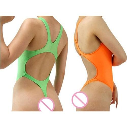 XXL Plus Size Women Hollow Out High Cut Body Sexy Suit White Bodysuit Pole Dance One Piece Transparent Swimwear Sukumizu