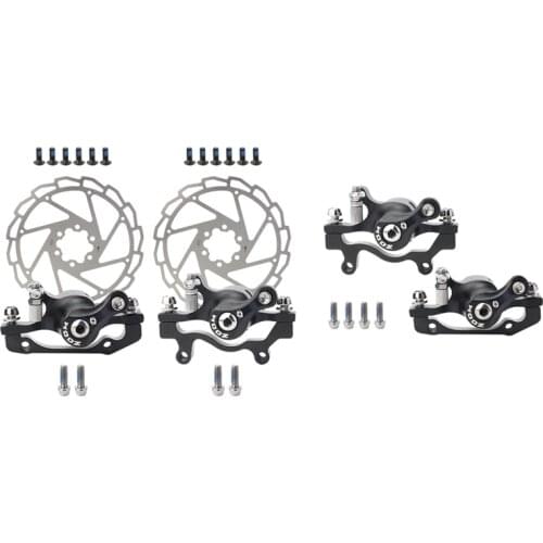 ZOOM Aluminum Alloy Bicycle Rear Disc Brake Black Mountain Road MTB Bike Mechanical Caliper Disc Brakes Double Brake