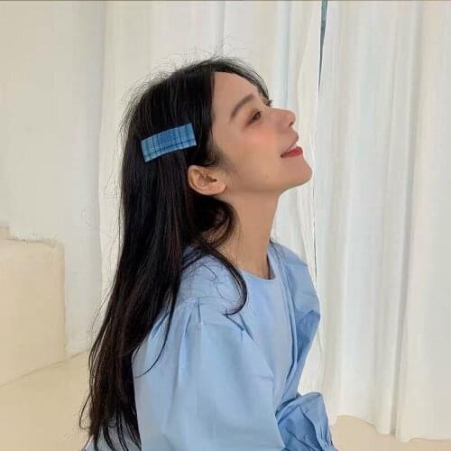 Academy Uniform Style Teens Girl Hairpin Plaid Clips Headdress Diademas Para El Pelo Mujer Gumki Do Wlosow Opaska