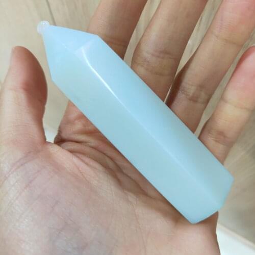 1pcs opal crystal point healing stone hexagonal prisms column wand treatment stone