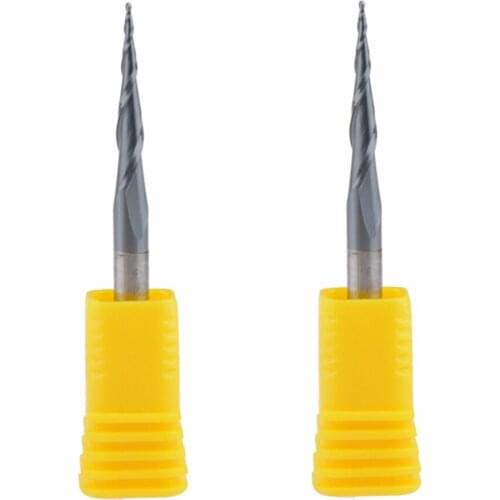 10pcs R0.25*D4*20.5*50L 2F HRC55 Tungsten solid carbide Taper Ball Nose End Mill milling cutter cnc router bit wood knife tool