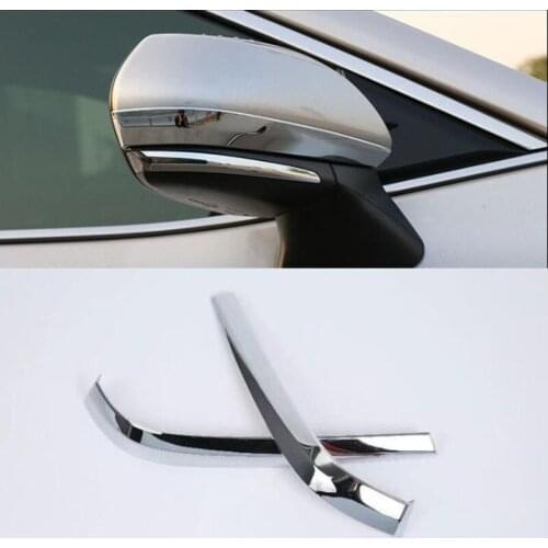 Chrome Exterior Accessories Rearview Mirror Decorative Cover Trim Strip For Toyota Camry XV70 2017 2018 2019 Car Accessoires