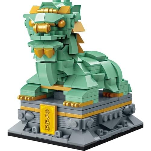 2020 City Creator Chinese Style Mini Street View Chinese fairy tales Animal Beast Model Building Blocks Bricks Toy Doll