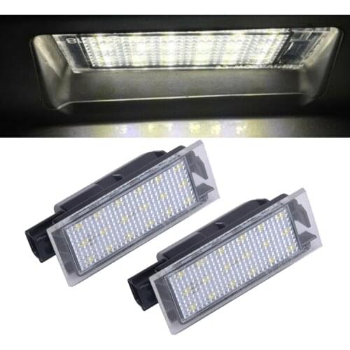 2pcs 6000-6500K LED License Plate Light Lamp For Smart Fortwo 453 Coupe C453 Cabriolet A453 Auto Plate Lights