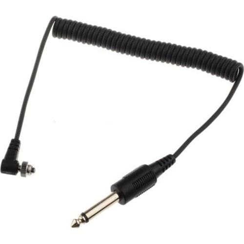6.35mm Plug to Male Flash PC Sync Cord Cable Screw Lock for Studio Trigger RF603