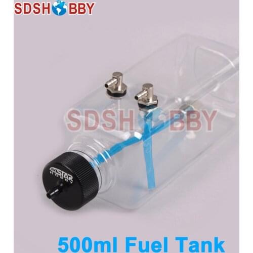 6STARHOBBY 500ml Transparent Fuel Tank for 50-70cc Gasoline Airplanes