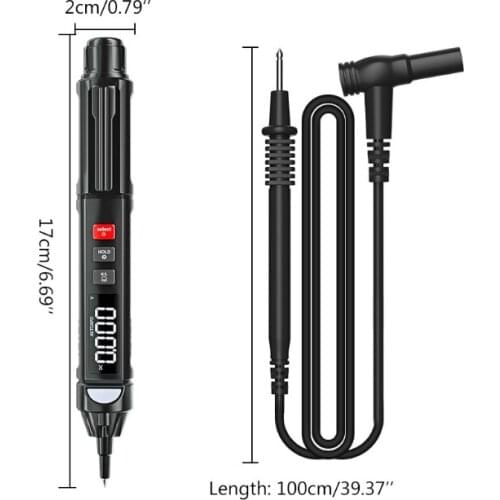 896B Non-Contact Voltage Tester with LED Flashlight Buzzer Alarm AC Voltage Detector Pen Live/N ull Wire Judgment