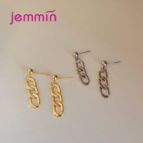 925 Sterling Silver Coincise Style Gold Stud Earrings For Women Girls Wedding Engagement Trendy 2021 Fashion Jewelry