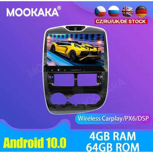 Android 10.0 Car multimedia DVD Player GPS Radio For Renault Clio 2013-2015 GPS Navigation Stereo DSP Audio PX6