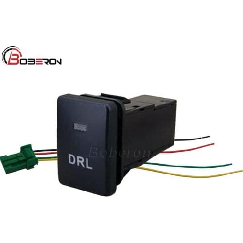 Car DRL Daytime Running Light Switch Push Button with Connection Wire Fit for Toyota PRADO 2010-2019 Car Accessories