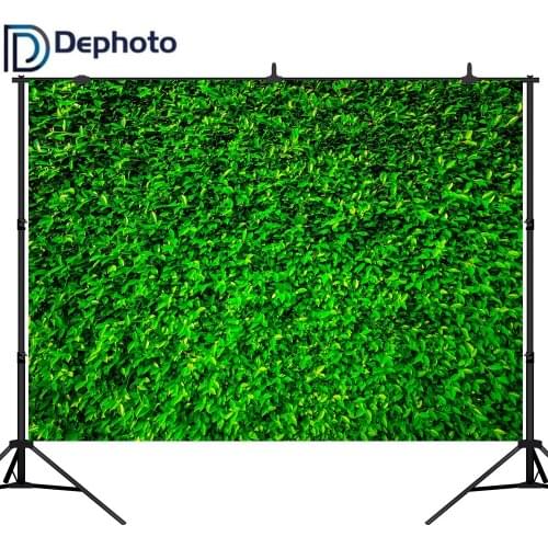 DePhoto Green Leaves Wall Baby Shower Photography Backgrounds Wedding Photographic Backdrops For Home Photo Studio