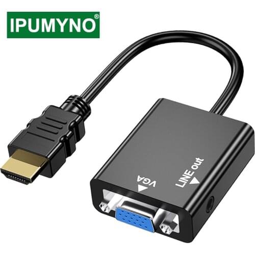 HDMI-compatible to Vga Cable Splitter Speaker Tv Box Converter Projector Extender Display Port Television Adapter Audio Pc