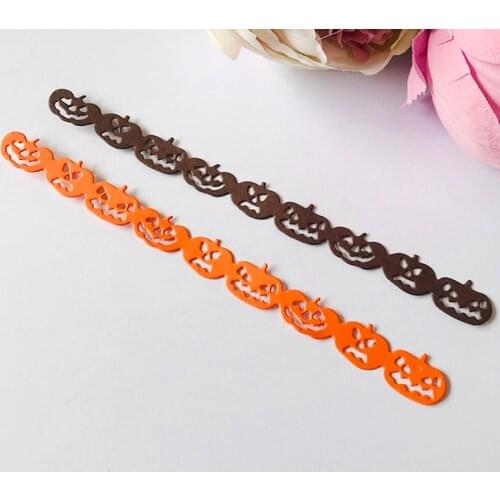 Halloween Border Craft Metal Cutting Dies Cut Die Mold New Pumpkin Scrapbook Paper Craft Knife Mould Blade Punch Stencils Dies