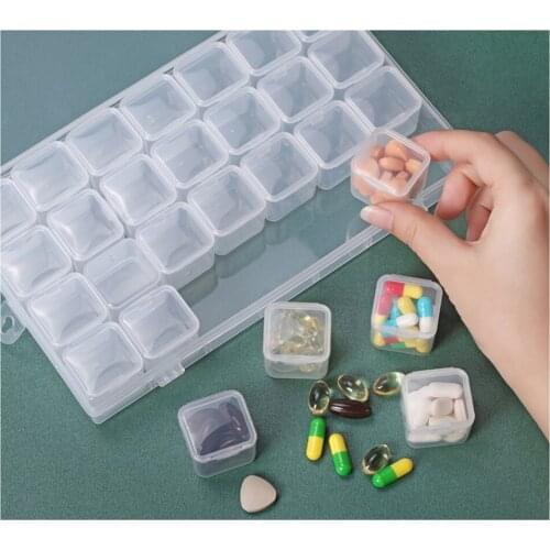 Jewelry Storage Box 28/32 Grids Diamond Embroidery Box Adjustable Storage Boxes Of Diamond Painting Dressing Table Storage Tool