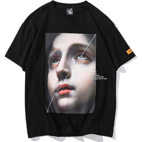 Summer T-shirts Men Streetwear Harajuku Tshirt Funny Little Girl Print Fashion Tops Tees Male Shorts Sleeve Cotton HH210