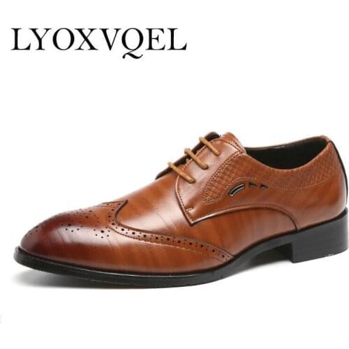 LYOXVQEL Mens Leather Shoes