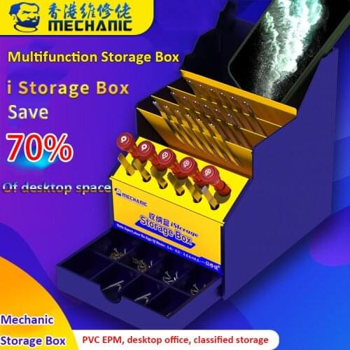 Mechanic Multifunctional Mobile Phone Repair Desktop Storage Box Component Box Screwdriver Tweezers Tool Holder Organization Box