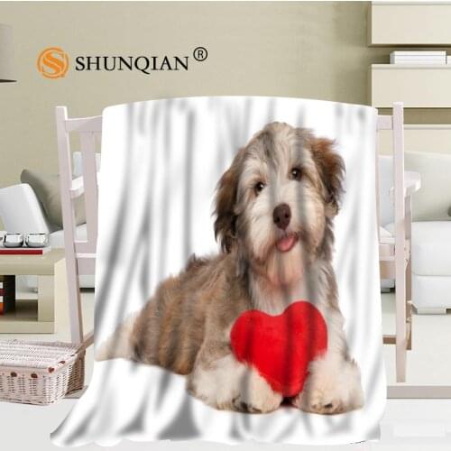 Custom puppy Red Love Heart Blanket Soft DIY Picture Decoration Bedroom Size 56x80Inch,50X60Inch,40X50Inch A7.10