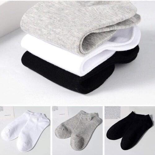1 Pair Pure Color Boat Cotton Socks Black White Gray Socks Male Socks Female Socks Summer Boat Socks Socks
