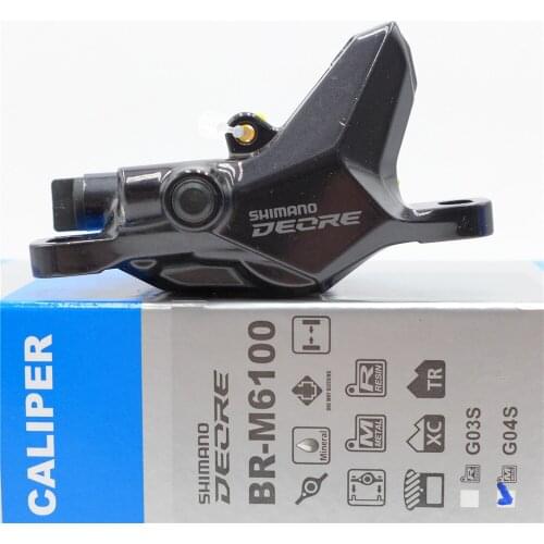 Shimano original Deore M6100 M6120 MT520 four-piston mountain bike Hydraulic brake caliper clamp including original brake pads