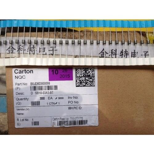 Original new 100% SB10-03A3-BT 30V 1A forward conduction pressure drop 0.17V R-1 stabilized voltage