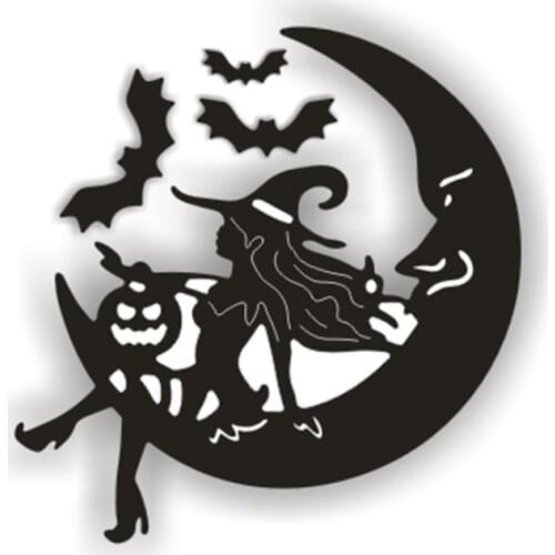 PANFELOU 10x9.8cm witch moon metal craft Carbon Steel Cutter paper die cutting dies Scrapbooking/DIY Embossing cards