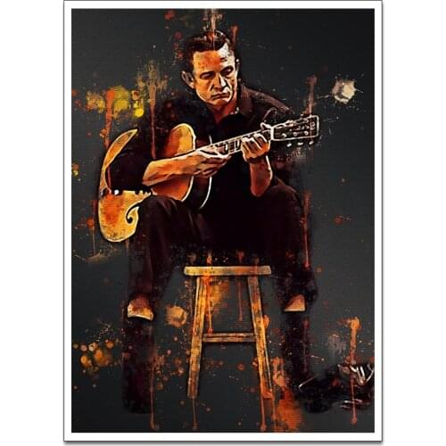 Canvas Print Johnny Cash Poster Decorative Picture Modern Wall Art Paintings Home Decor No Frame