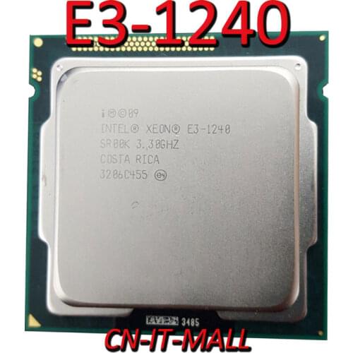 Intel Xeon E3-1240 CPU 3.3GHz 8M 4 Core 8 Threads LGA1155 Processor