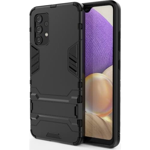 For SAMSUNG A32 Case 6.4 Inch Shockproof TPU Bumper Ring Holder Stand Armor Phone Cover