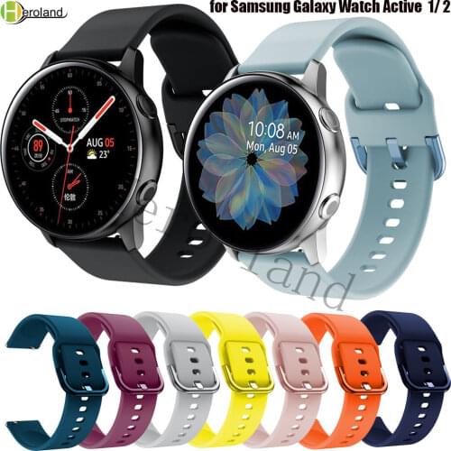 20mm Band Silicone For Samsung Galaxy Watch Active 2 / 3 41mm / Galaxy 42mm / Honor Magic Watch 2 Strap Smart Wristband bracelet