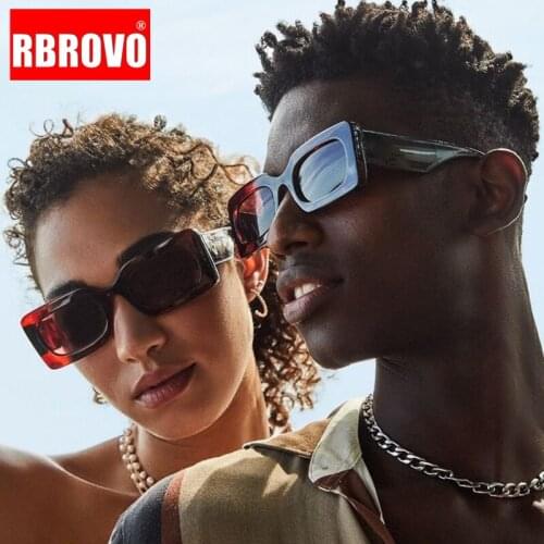 RBROVO Luxury Rectangle Sunglasses Women Square Sun Glasses Women/Men Brand Designer Eyewear Women Small Gafas De Sol Hombre