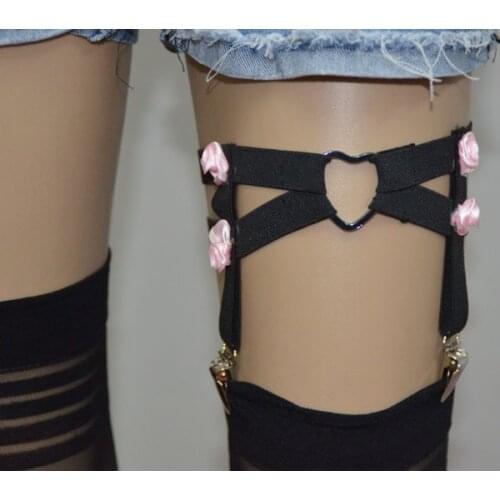 Bridal wedding garters harajuku sexy leg harness stockings suspender belt cosplay garters sock harness fetish wear p0028