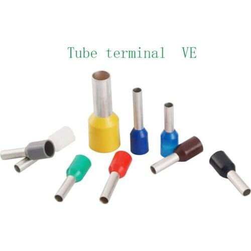 Tube type terminal ve1508 - / ve1518 / ve2508-ve2518 / ve4009-ve4018 pin type cold pressing terminal lug