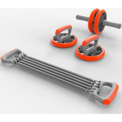 Exercise Set Abdominal Wheel Ab Roller / Elastic Bands / Push Up Bar for Exercise Fitness Equipment Hip Trainer Muscle