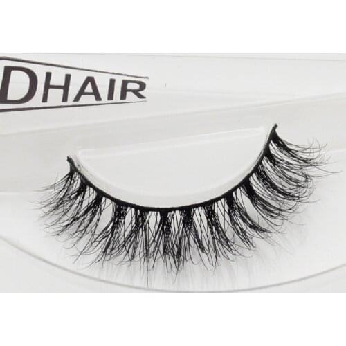 Visofree 1 pair 3d mink lashes wholesale 100% real mink fur Handmade crossing lashes individual strip thick lash 03
