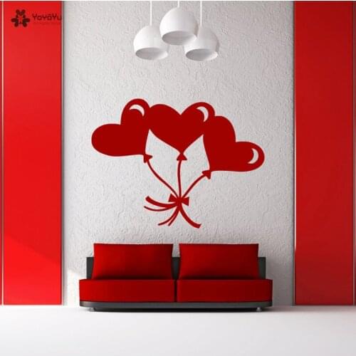 YOYOYU Wall Decal Heart Shaped Balloon Vinyl Wall Stickers Art Mural Love Family Modern Home Decor Livingroom Removable DIY CY80