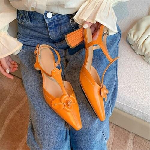 PXELENA Brand New Romantic Flower Women T Strap Sandals Strange High Heels Party Evening Shoes Genuine Leather Summer 2021 NEW