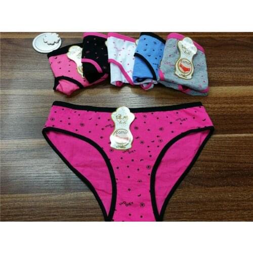 Jian Peng kawaii printed low-Rise briefs underwear women sexy panties lady Modal solid and durable underpants