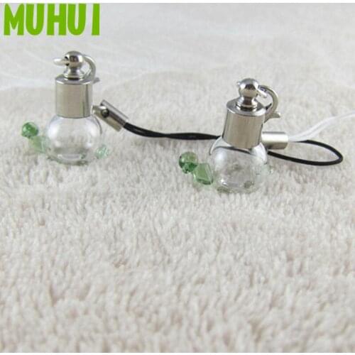 1PC 0.5ML Glass Tortoise Bottle Pendant Keychain Perfume, essential oil Keep Small Bottle Key Chain 19194