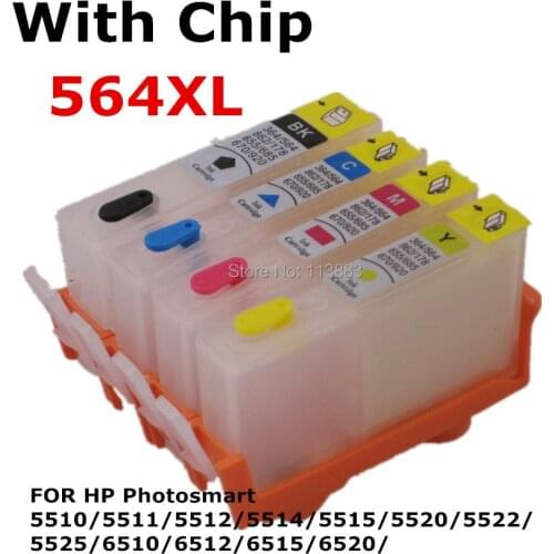 10 set BLOOM compatible 564 564xl Refillable ink Cartridge for HP Photosmart 5510 5511 5512 5514 5515522 5525 6510 6512 6515